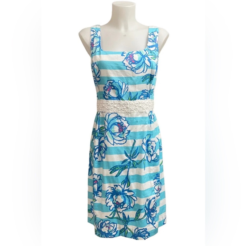 Lilly Pulitzer striped floral dress size 0